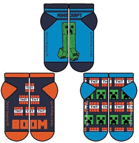 Minecraft Barnstrumpor / Strumpor för Barn - 3-Pack