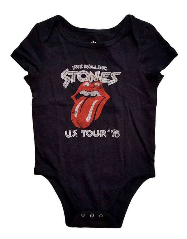 The Rolling Stones Baby Grow US Tour 78 Band Logo Official Black