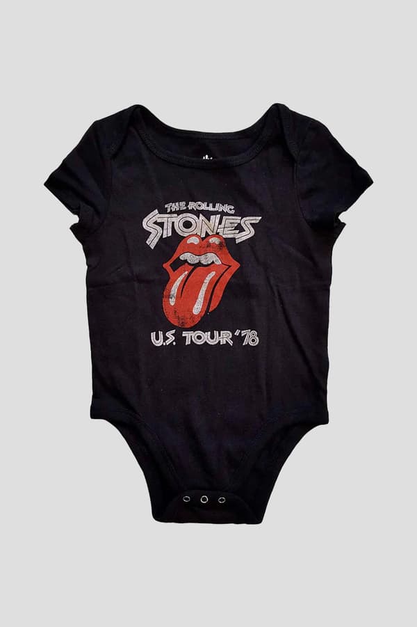 The Rolling Stones Baby Grow US Tour 78 Band Logo Official Black