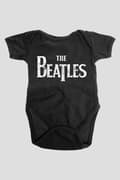 Miniatyrbild 2 av 2: The Beatles Baby Grow Drop T Band Logo Official Black 0 to 24 Months