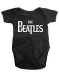 Miniatyrbild 1 av 2: The Beatles Baby Grow Drop T Band Logo Official Black 0 to 24 Months