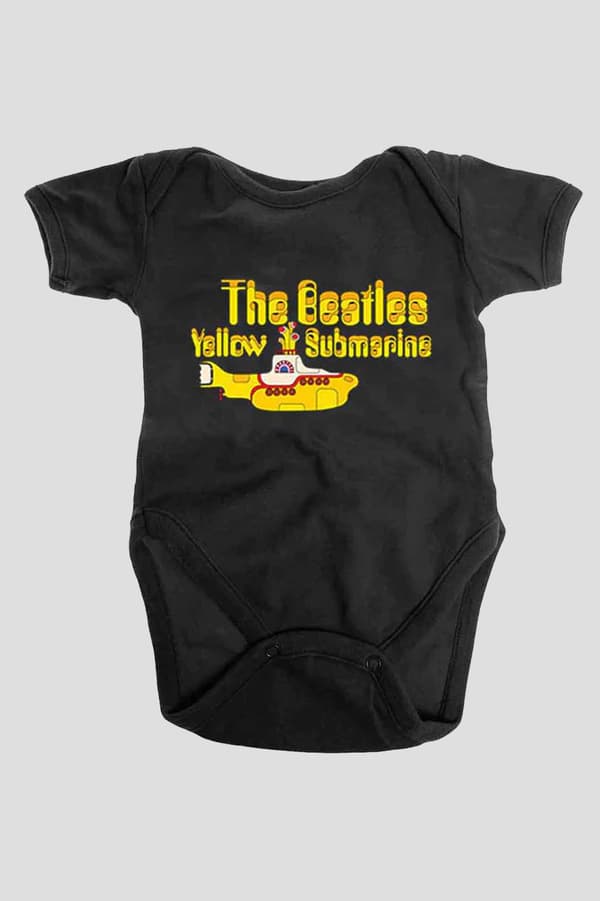 The Beatles Baby Grow Yellow Submarine Logo and Sub Official 0 to 24 Months