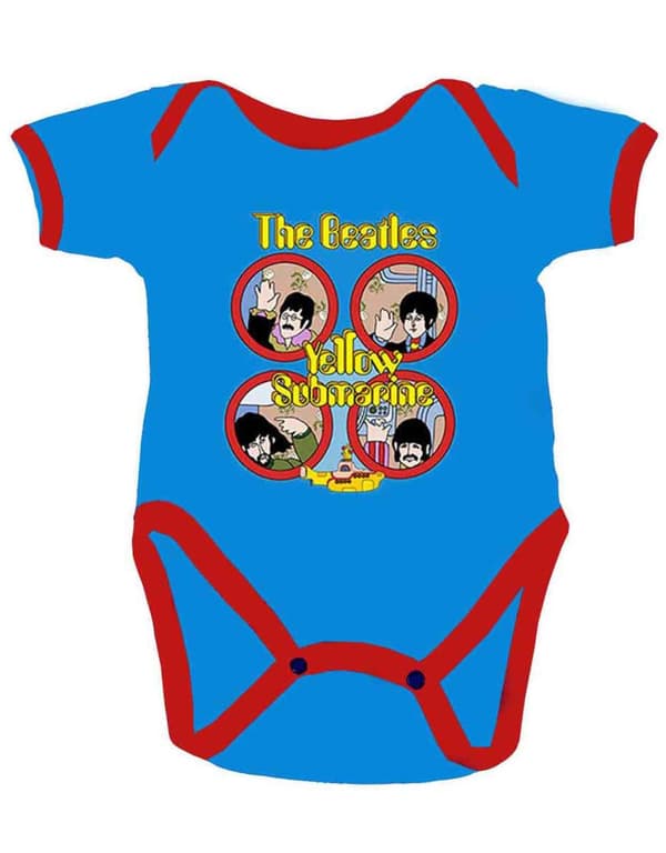 The Beatles Baby Grow Yellow Submarine Portholes Official 0 to 24 Months