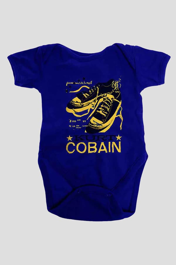 Kurt Cobain Baby Grow Laces Logo Official Navy Blue 0 to 24 Months