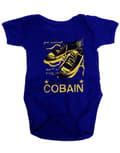 Miniatyrbild 1 av 2: Kurt Cobain Baby Grow Laces Logo Official Navy Blue 0 to 24 Months