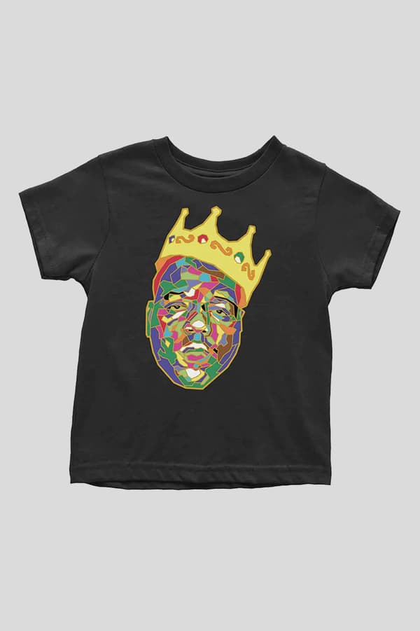 Biggie Smalls Toddler T Shirt Crown Logo Official Black 12 months to 5 yrs