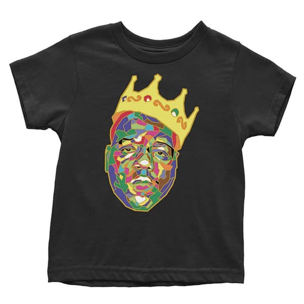 Biggie Smalls Toddler T Shirt Crown Logo Official Black 12 months to 5 yrs