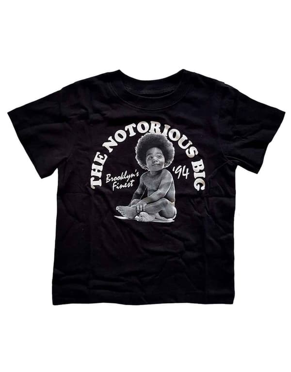 Biggie Smalls Toddler T Shirt Baby Logo Official Black 12 months to 5 yrs