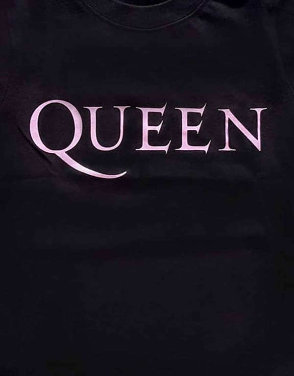 Queen Toddler T Shirt Pink Band Logo Official Black 12 months to 5 yrs