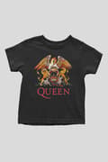 Miniatyrbild 4 av 4: Queen Toddler T Shirt Classic Crest Logo Official Black 12 months to 5 years
