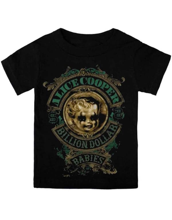 Alice Cooper Toddler T Shirt Black Billion Dollar Babies Official 3-24months Black 3-6 Months