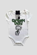 Miniatyrbild 2 av 2: Green Day Baby Grow Flower Pot  Band Logo Official White 0 to 24 Months