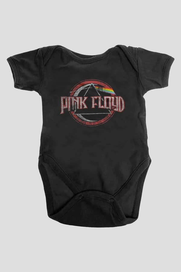Pink Floyd Baby Grow Vintage Dark Side of the Moon Seal Official 0 to 24 Months