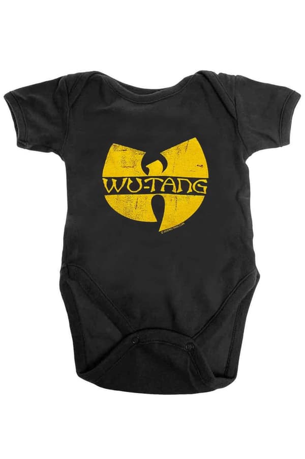 Wu-Tang Clan Baby Grow Band Logo Official Black 0 to 24 Months