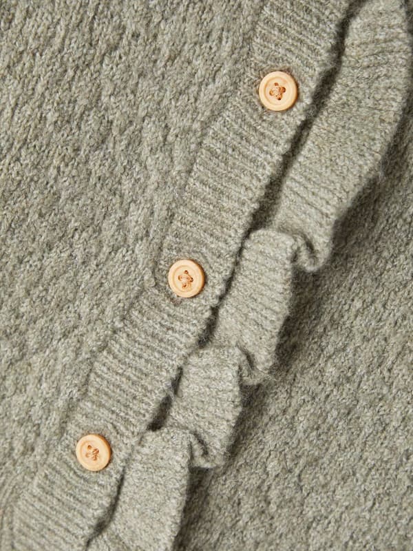 Name it Baby Girl strikket cardigan Sage, størrelse 62