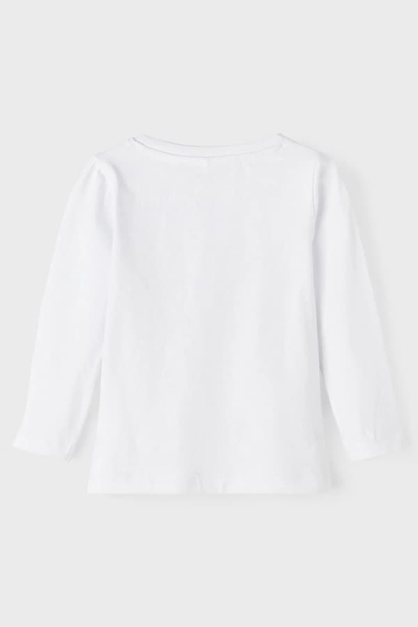 Name it Mini Top med Blomma Vit, Storlek 92