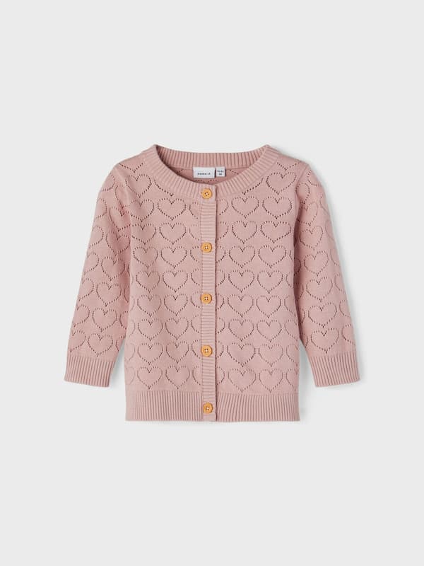 Name it Mini  Stickad Kofta, Rosa, Storlek 98