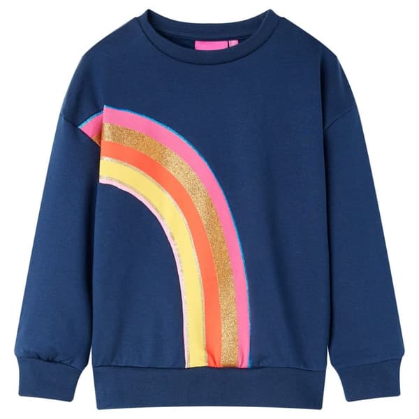 Sweatshirt til børn str. 128 marineblå -  Toppe til børn