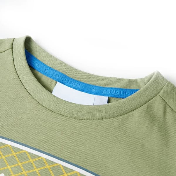 T-shirt til børn str. 104 lys kakifarve -  Toppe til børn