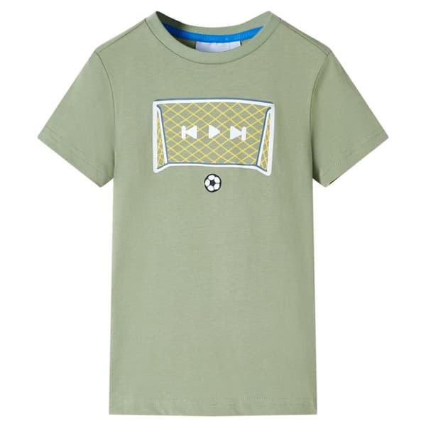 T-shirt til børn str. 104 lys kakifarve -  Toppe til børn