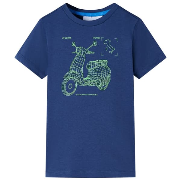 T-shirt til børn str. 128 mørkeblå - Toppe til børn