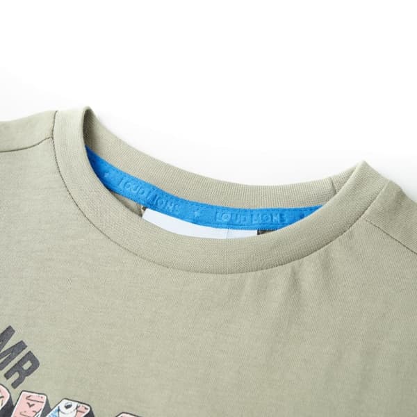 T-shirt för barn ljus khaki 128 - Toppar för barn