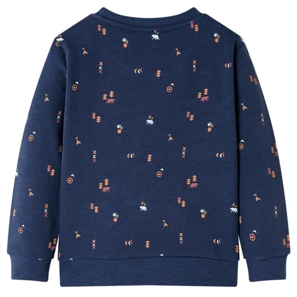 Sweatshirt til børn str. 116 mørk blåmeleret -  Toppe til børn