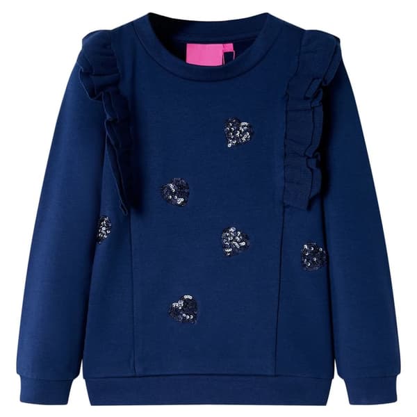 Sweatshirt til børn str. 116 marineblå - Toppe til børn