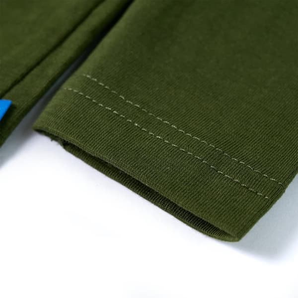 T-shirt med långa ärmar för barn mörk khaki 128 - Toppar för barn