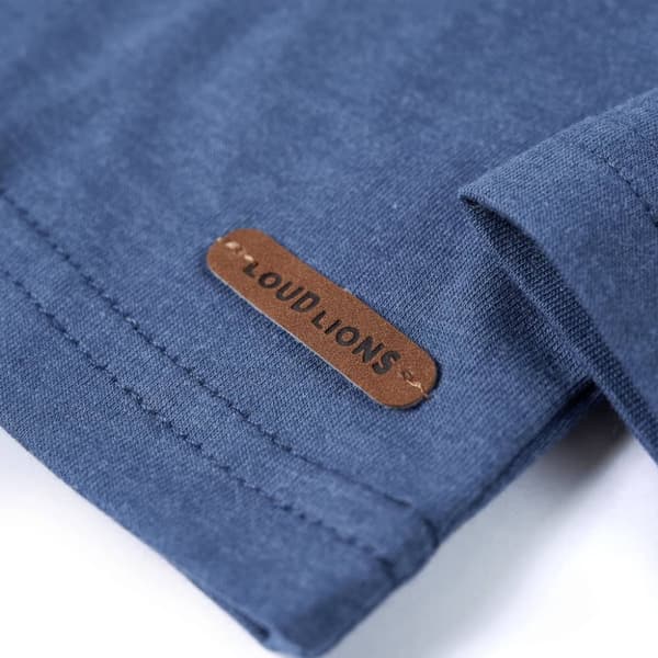 Langærmet T-shirt til børn str. 104 blåmeleret -  Toppe til børn