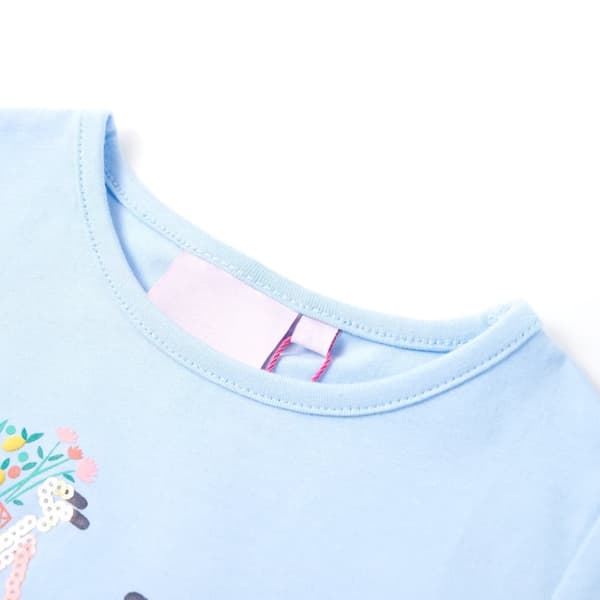 T-shirt til børn str. 104 lyseblå -  Toppe til børn