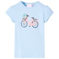 Miniatyrbillede 1 af 8: T-shirt til børn str. 104 lyseblå -  Toppe til børn