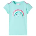Miniatyrbild 1 av 8: T-shirt för barn ljus mintgrön 128 -  Toppar för barn