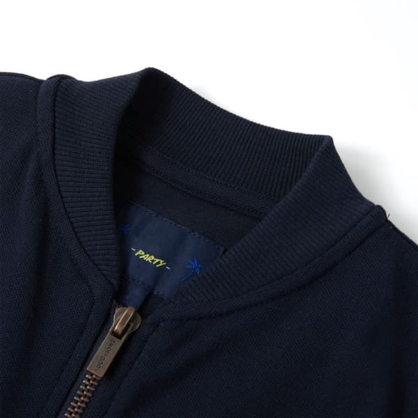 Sweatshirt til børn str. 116 med lynlås marineblå -  Toppe til børn