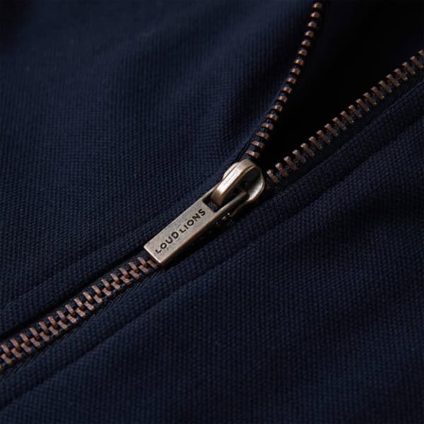 Sweatshirt til børn str. 116 med lynlås marineblå -  Toppe til børn