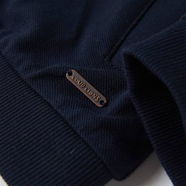 Sweatshirt til børn str. 116 med lynlås marineblå -  Toppe til børn