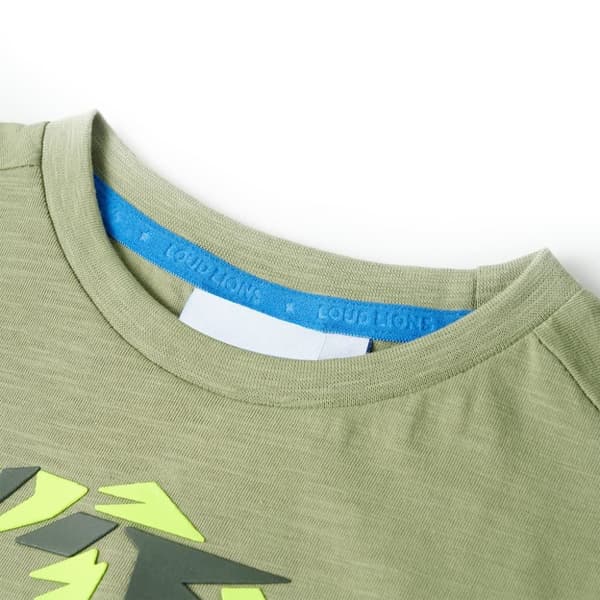 T-shirt til børn str. 128 kakifarvet - Toppe til børn