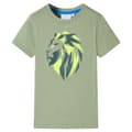 Miniatyrbillede 1 af 8: T-shirt til børn str. 128 kakifarvet -  Toppe til børn