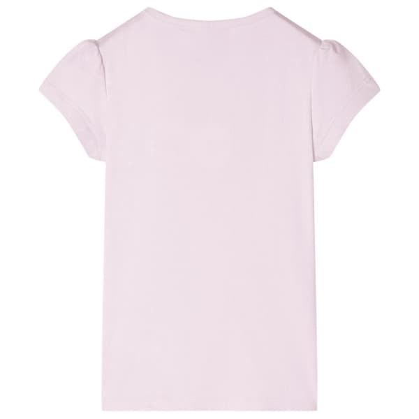 T-shirt med formade ärmar för barn mjuk rosa 116 - Toppar för barn
