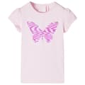 Miniatyrbild 1 av 8: T-shirt med formade ärmar för barn mjuk rosa 116 -  Toppar för barn
