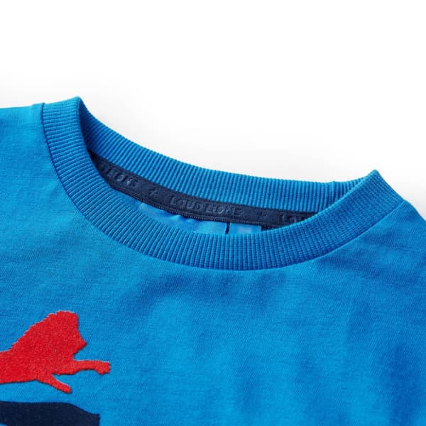 T-shirt med långa ärmar för barn koboltblå 104 - Toppar för barn