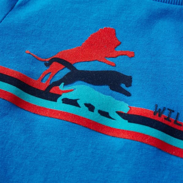 T-shirt med långa ärmar för barn koboltblå 104 - Toppar för barn