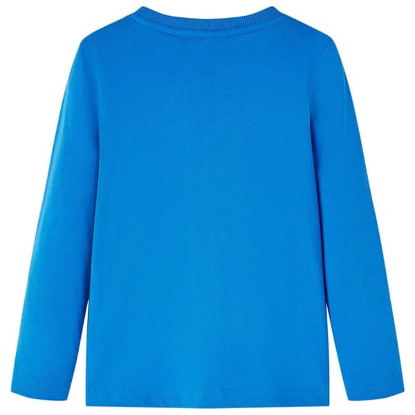 Langærmet T-shirt til børn str. 116 koboltblå - Toppe til børn