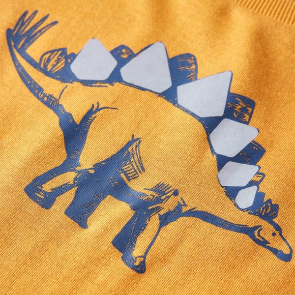 T-shirt med långa ärmar för barn mörk ockra 116 - Toppar för barn