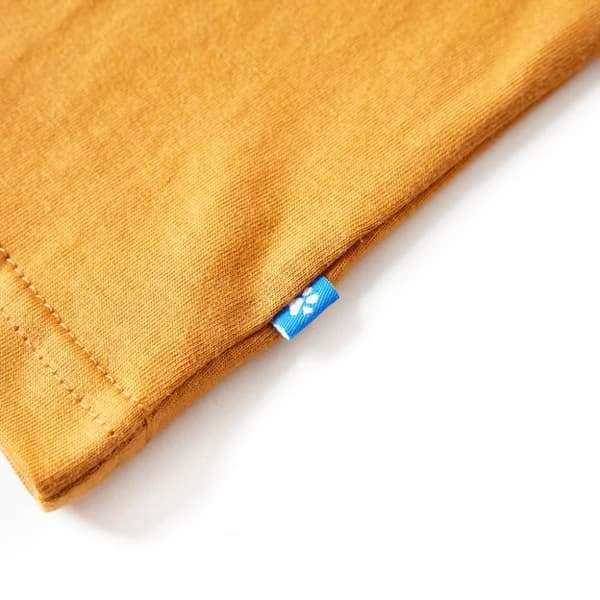 T-shirt med långa ärmar för barn mörk ockra 116 - Toppar för barn