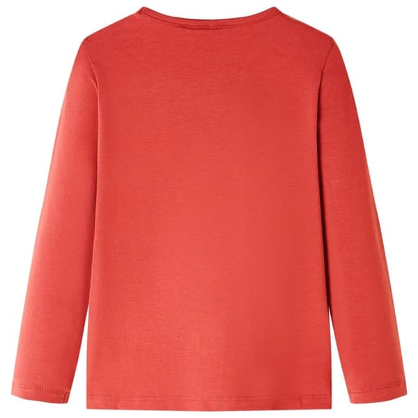 Langærmet T-shirt til børn str. 128 rød -  Toppe til børn