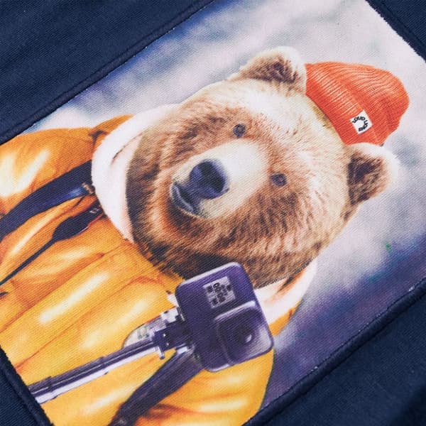 T-shirt med långa ärmar för barn marinblå melange 104 - Toppar för barn
