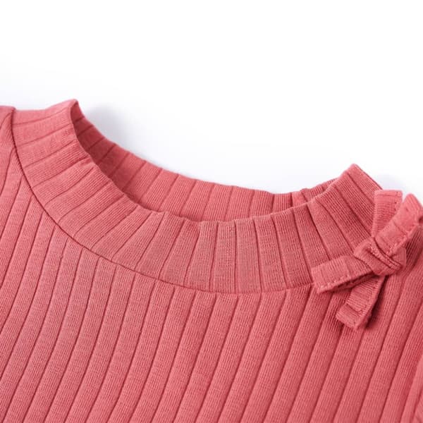 Langærmet T-shirt til børn str. 104 gammelrosa - Toppe til børn