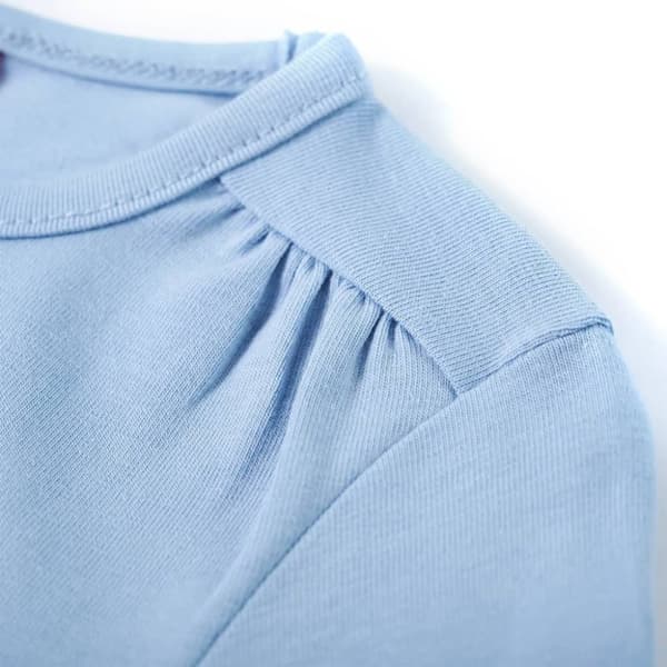 Langærmet T-shirt til børn str.128 lyseblå - Toppe til børn