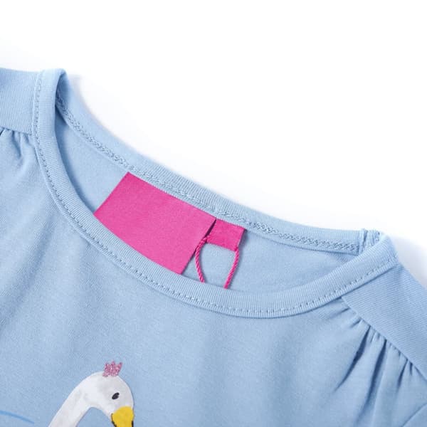 T-shirt med långa ärmar för barn ljusblå 104 - Toppar för barn